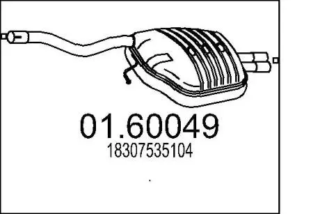 Глушитель выхлопных газов (конечный) MTS 0160049