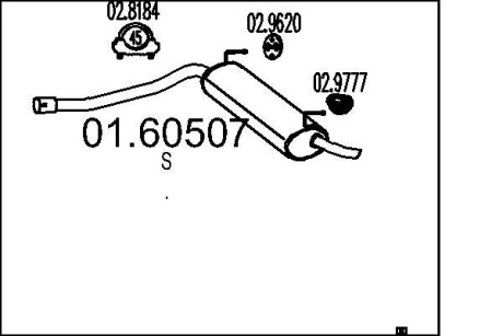 Глушитель выхлопных газов (конечный) MTS 0160507