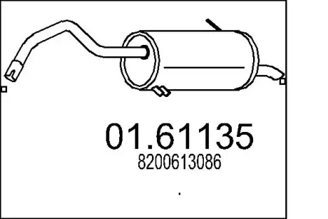 Глушник вихлопних газів (кінцевий) MTS 0161135