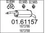 Труба вихлопна koсc. FIESTA 1.6 TDCI 08- MTS 0161157 (фото 1)
