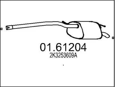 Труба выхлопная koсc. CADDY III 1.9.. MTS 0161204