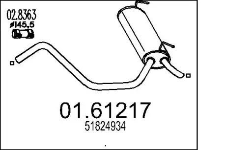 Автозапчасть MTS 0161217