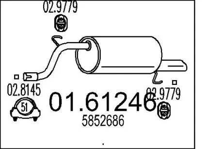 Глушитель OPEL CORSA D 1.4I MTS 0161246