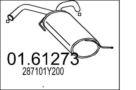 Труба выхлопная koсc. PICANTO II.. MTS 0161273