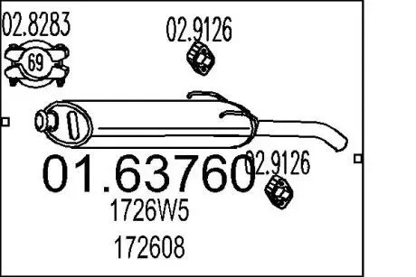 Глушник вихлопних газів (кінцевий) MTS 0163760