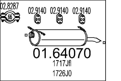 Глушник вихлопних газів (кінцевий) MTS 0164070