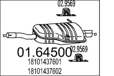 Глушник вихлопних газів (кінцевий) MTS 0164500