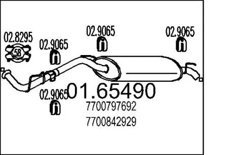 Глушник вихлопних газів (кінцевий) MTS 0165490