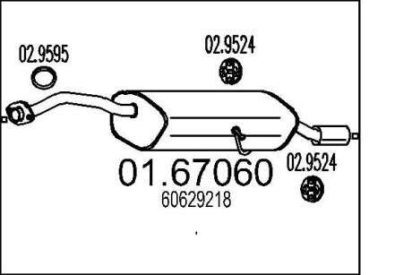 Глушитель выхлопных газов (конечный) MTS 0167060