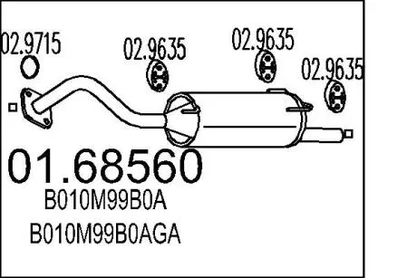 Глушник вихлопних газів (кінцевий) MTS 0168560