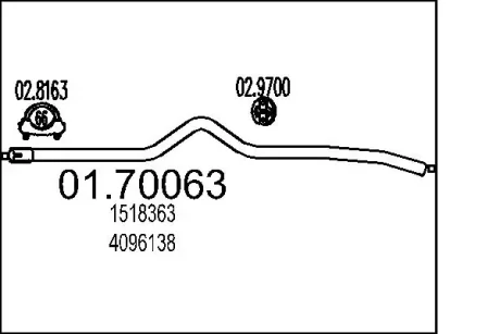 Труба вихлопного газу MTS 0170063