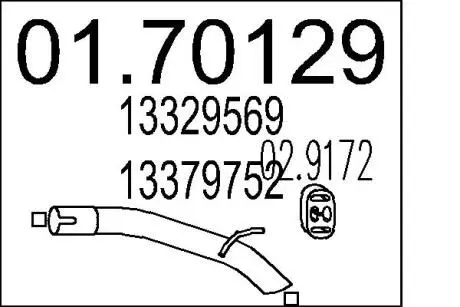Rura koсc. ASTRA J 1.6.. MTS 0170129