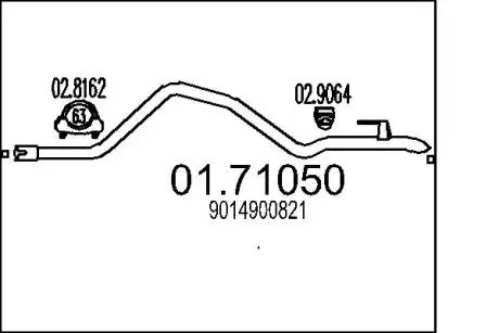 Труба вихлопного газу MTS 0171050