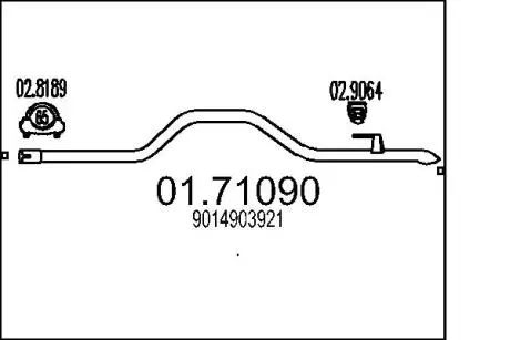 Труба выхлопного газа MTS 0171090