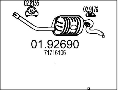 Глушитель выхлопных газов (конечный) MTS 0192690