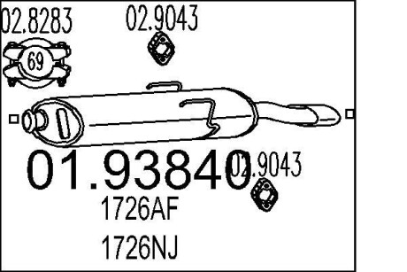 Глушник вихлопних газів (кінцевий) MTS 0193840