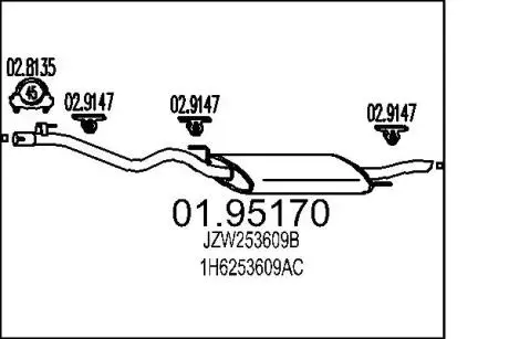 Глушитель MTS 01.95170