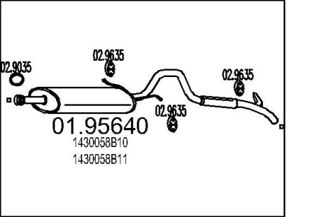 Глушник вихлопних газів (кінцевий) MTS 0195640