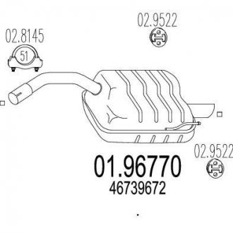Глушитель выхлопных газов (конечный) MTS 0196770