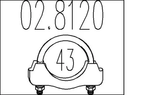 Хомут выхлопной системы MTS 02.8120