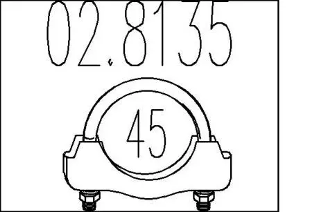 Хомут выхлопной системы MTS 02.8135
