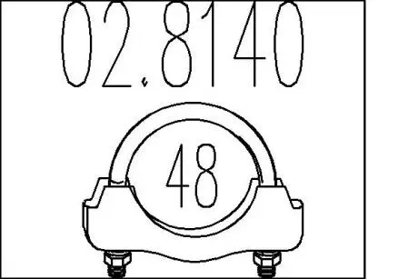 Хомут выхлопной системы MTS 02.8140