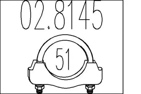 Хомут выхлопной системы MTS 02.8145