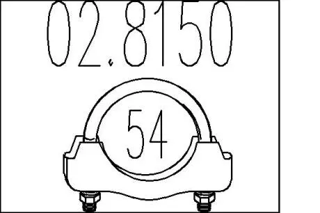 Хомут выхлопной системы MTS 02.8150