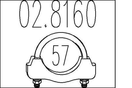 Хомут выхлопной системы MTS 02.8160