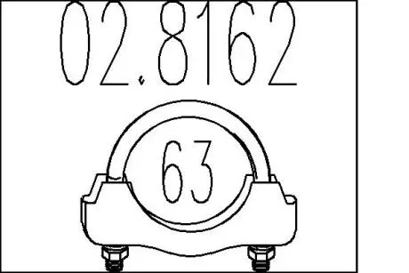 Хомут выхлопной системы MTS 02.8162