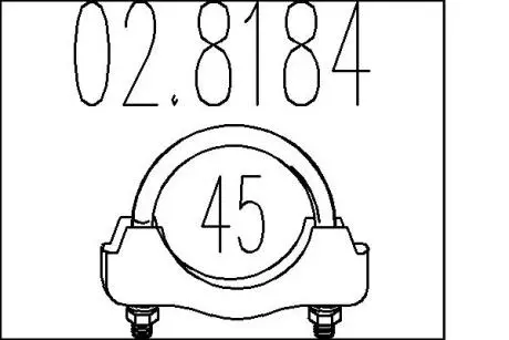 Хомут выхлопной системы MTS 02.8184