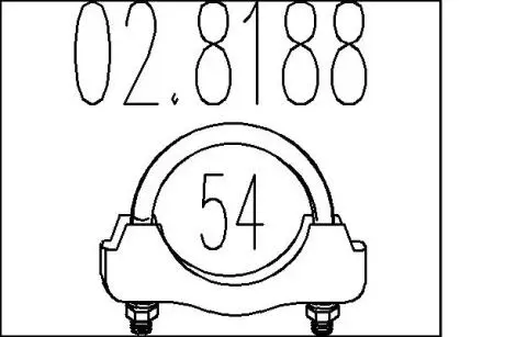 Хомут выхлопной системы MTS 02.8188