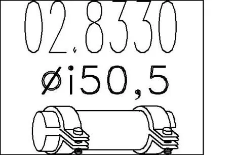 Муфта выхлопной системы MTS 02.8330