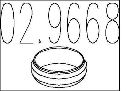 Уплотняющее кольцо выпускной системы MTS 029668