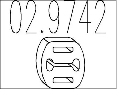 Резиновый крепежный элемент MTS 02.9742
