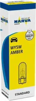 Автолампа WY5W 12V 5W W2.1x9.5d (без цоколя, жовта)) NARVA 171693000