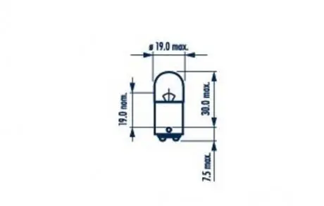 Автолампа Standard R5W BA15s 5 W прозрачная NARVA 17182