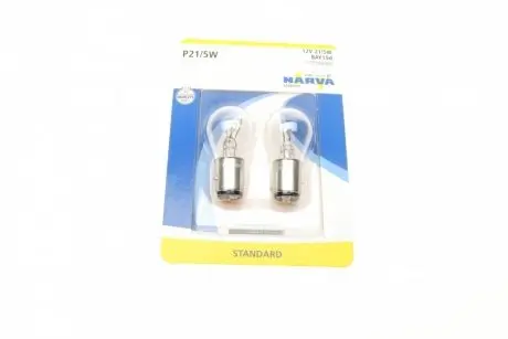 Автолампа P21/5W 12V 21/5W BAY15d Standard (блистер/к-кт 2 шт).) NARVA 179164000