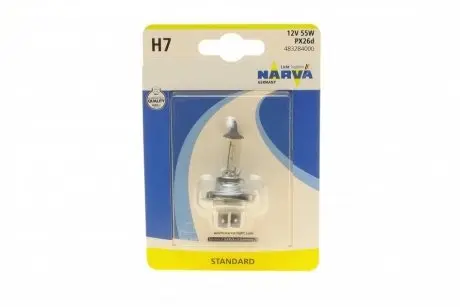 Автолампа H7 12V 55W PX26d Standard (блистер/1шт)) NARVA 483284000