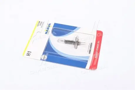 Лампа розжарювання H1 12V 55W P14,5S RANGE POWER +50 (Blister 1шт) NARVA 48334B1