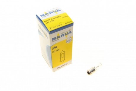 Автолампа H21W 12V 21W BAY9S Halogen Miniature NARVA 681913000