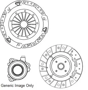 Комплект зчеплення T5 2.5TDI (AXD/96kw) 03-09 (240mm)(+вижим.регулятор) National CK10204-15