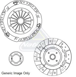 Комплект зчеплення з вижимним AUDI A4 B6|B7/A6 C6 2.7|3.0TDI 06-11 (240mm23z) National CK10536