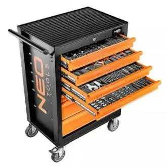 Тележка с инструментами 7 секций 172 ед. (зеленый) Neo Tools 84-222-12