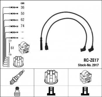 Проволока зажигания, набор NGK 2917