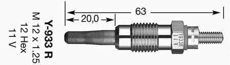 Свічка розжарювання NGK 6136