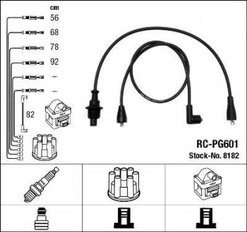 Проволока зажигания, набор NGK 8182