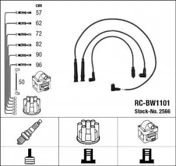 Проволока зажигания, набор NGK RCBW1101