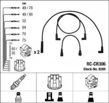 Проволока зажигания, набор NGK RCCR306