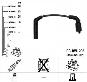 Проволока зажигания, набор NGK RCDW1202